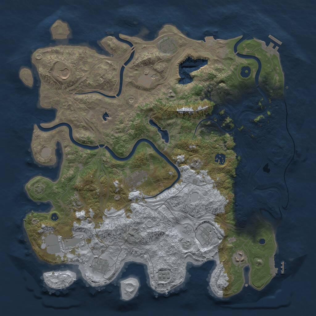 Rust Map: Procedural Map, Size: 4250, Seed: 1668633451, 17 Monuments