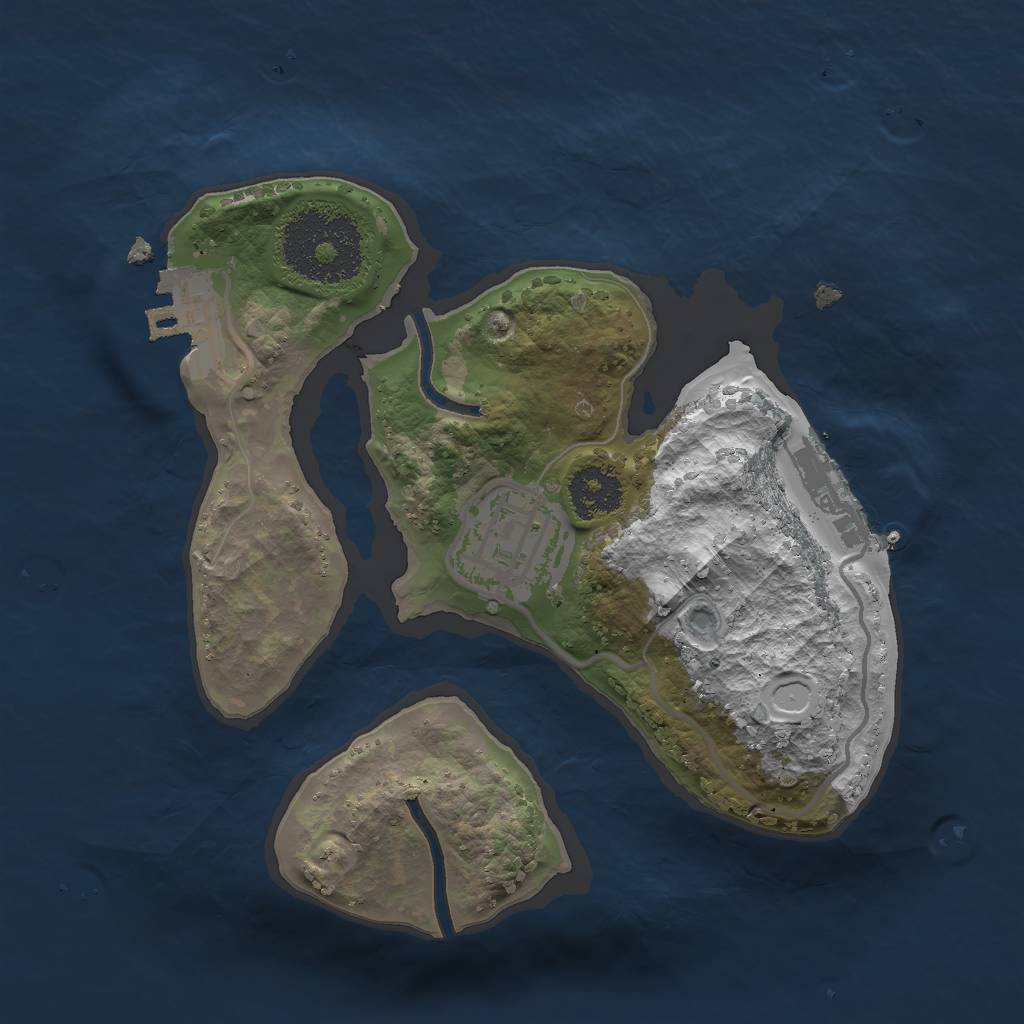 Rust Map: Procedural Map, Size: 2000, Seed: 2378, 8 Monuments