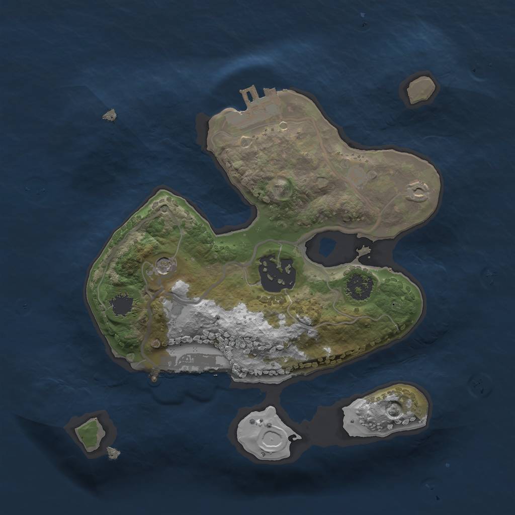 Rust Map: Procedural Map, Size: 2000, Seed: 690236615, 9 Monuments