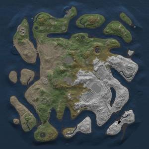 Thumbnail Rust Map: Procedural Map, Size: 4000, Seed: 811987451, 17 Monuments