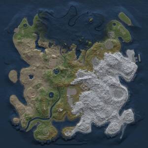 Thumbnail Rust Map: Procedural Map, Size: 4000, Seed: 811987451, 14 Monuments