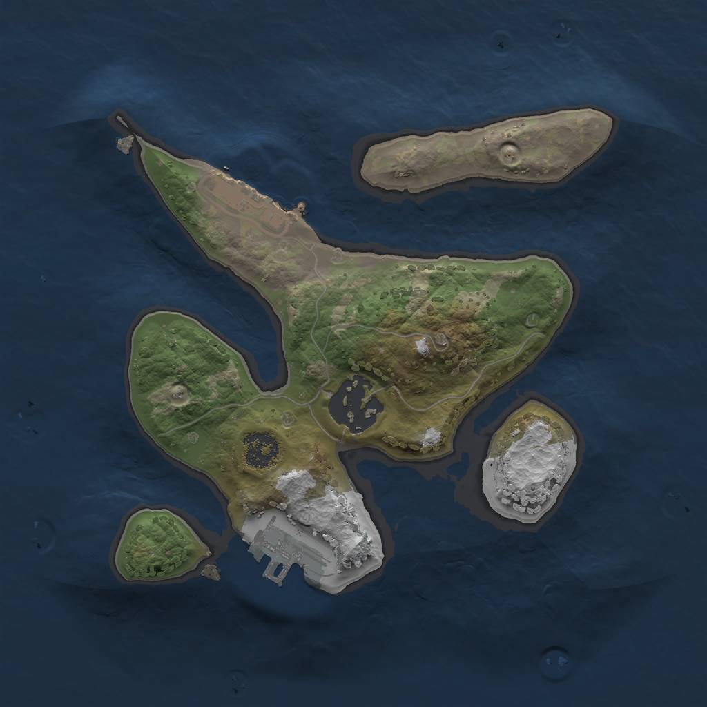 Rust Map: Procedural Map, Size: 2000, Seed: 927029016, 8 Monuments