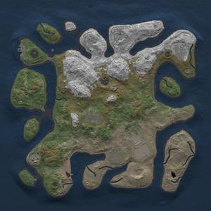 Thumbnail Rust Map: Procedural Map, Size: 3775, Seed: 1, 17 Monuments