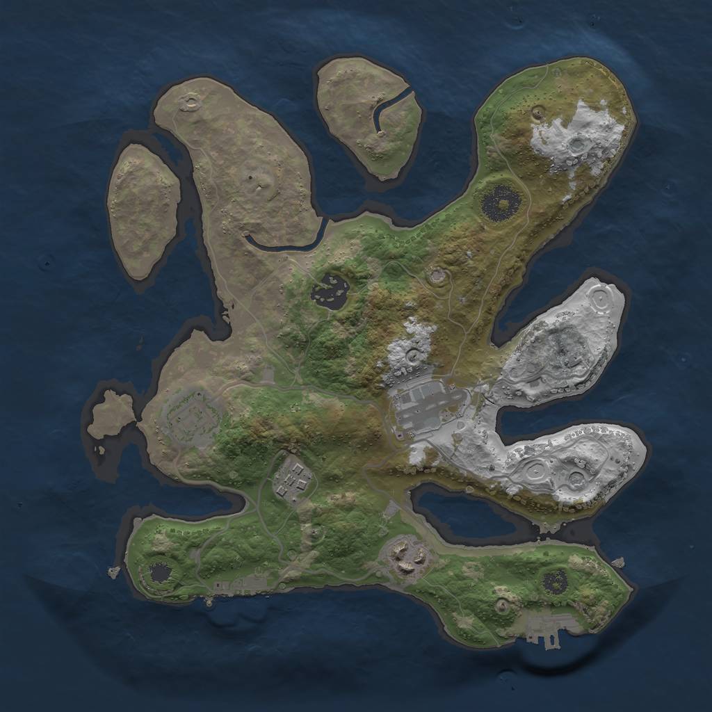 Rust Map: Procedural Map, Size: 2900, Seed: 1752947856, 13 Monuments