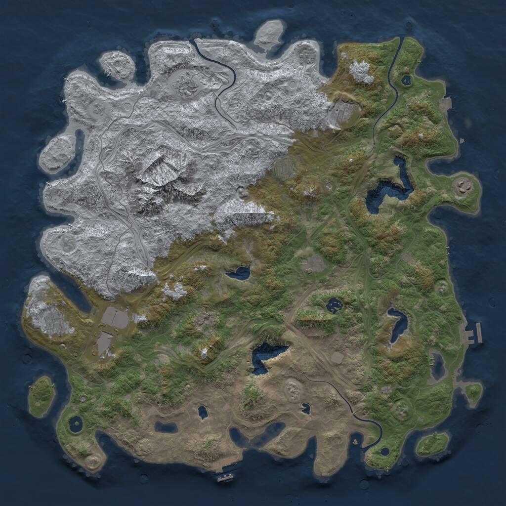 Rust Map: Procedural Map, Size: 5000, Seed: 504633387, 15 Monuments