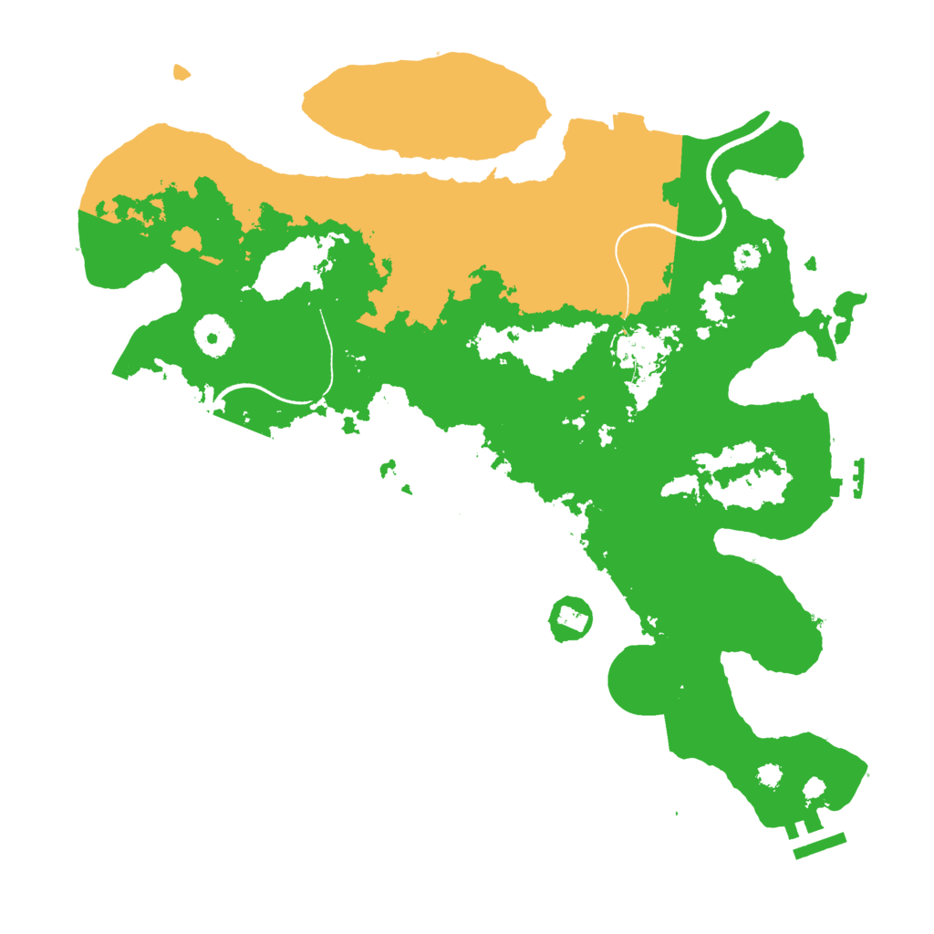 Biome Rust Map: Procedural Map, Size: 3500, Seed: 53421