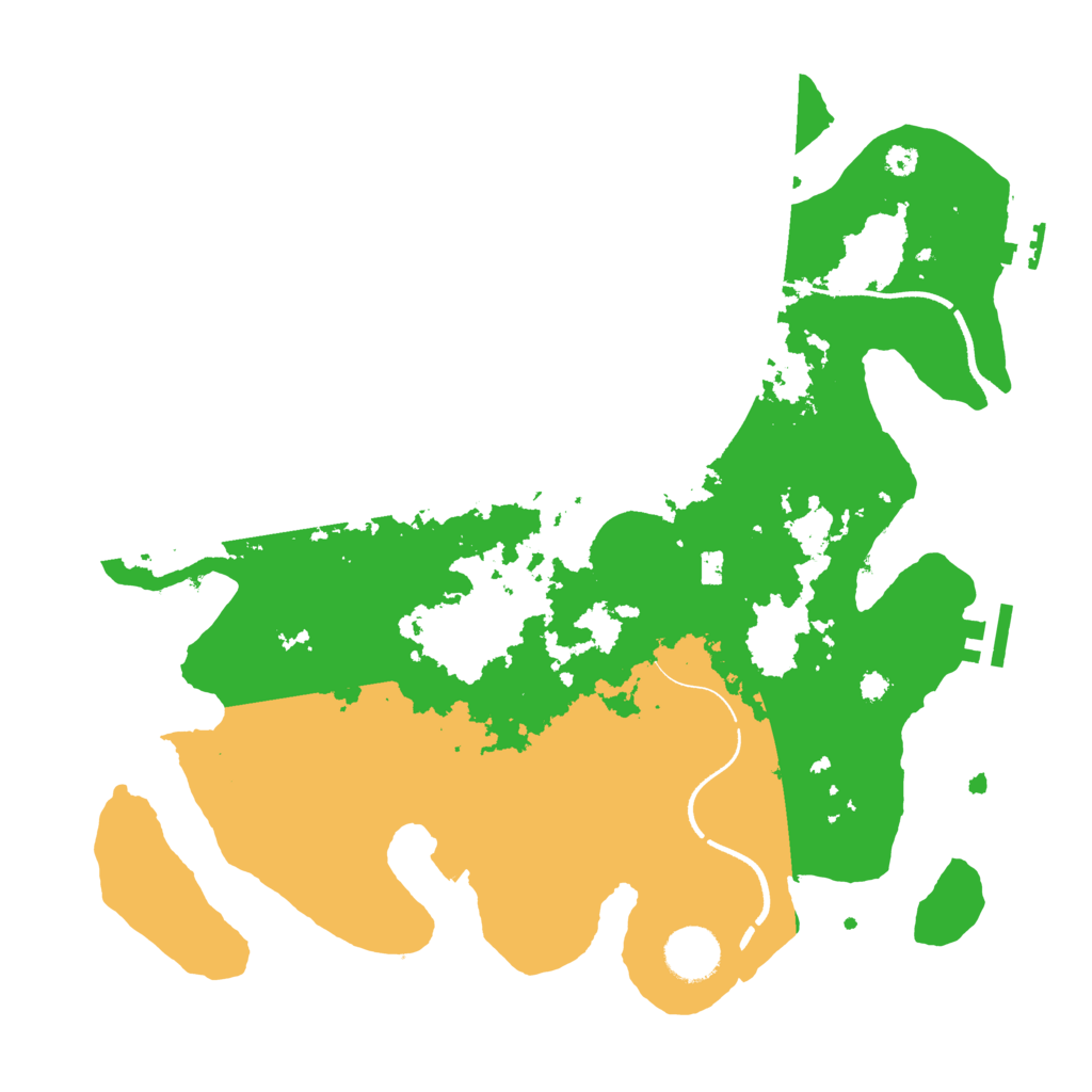 Biome Rust Map: Procedural Map, Size: 3500, Seed: 625802249