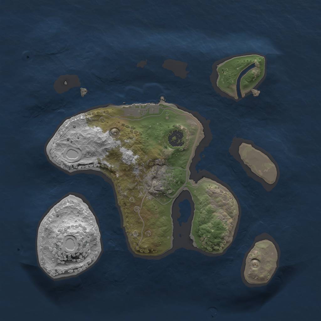 Rust Map: Procedural Map, Size: 2000, Seed: 846, 6 Monuments