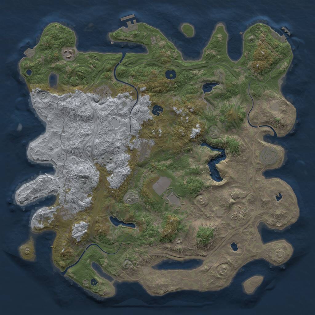 Rust Map: Procedural Map, Size: 4500, Seed: 1489751254, 15 Monuments