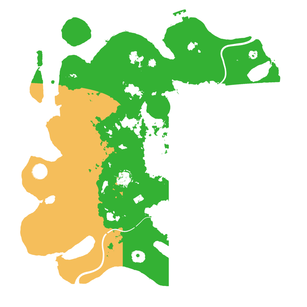 Biome Rust Map: Procedural Map, Size: 3500, Seed: 660868006