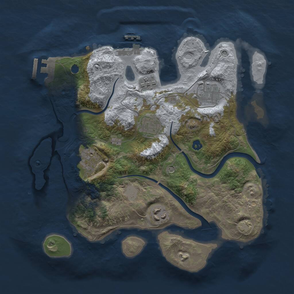 Rust Map: Procedural Map, Size: 2900, Seed: 3066, 10 Monuments