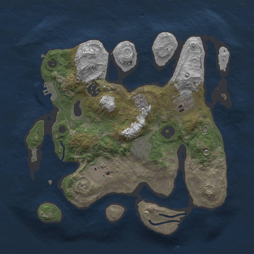 Rust Map: Procedural Map, Size: 2900, Seed: 3066, 11 Monuments