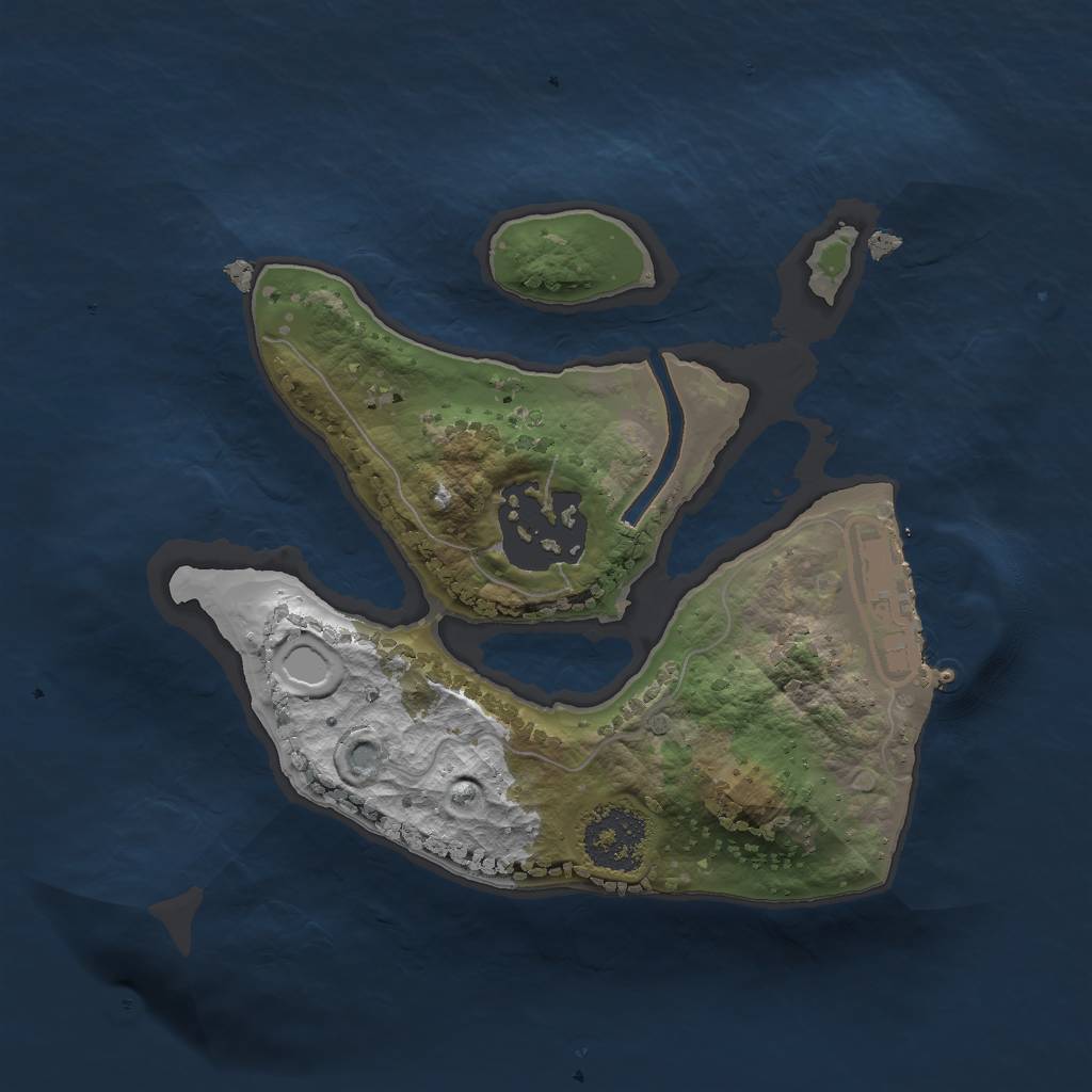 Rust Map: Procedural Map, Size: 1750, Seed: 23483544, 7 Monuments