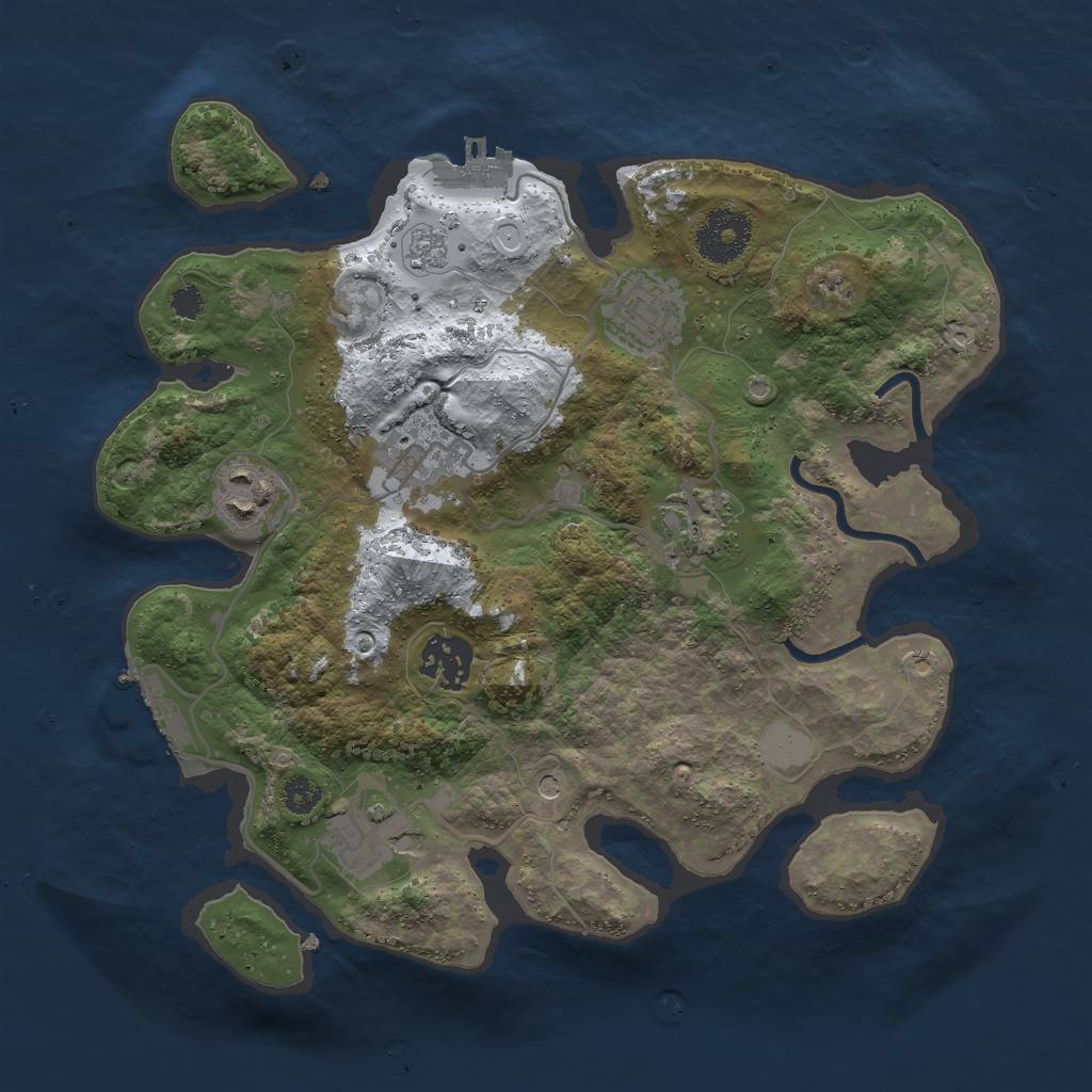 Rust Map: Procedural Map, Size: 3000, Seed: 113409024, 15 Monuments