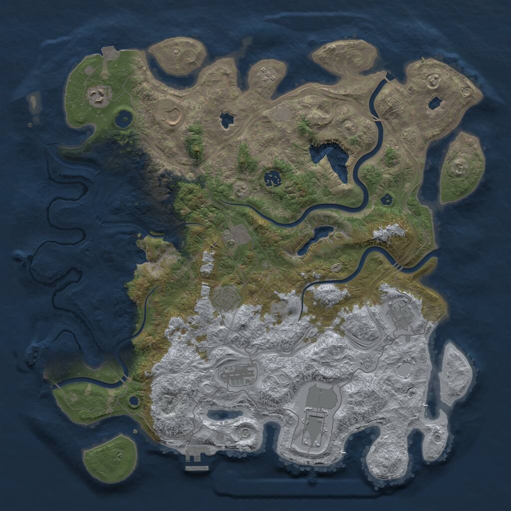 Rust Map: Procedural Map, Size: 4500, Seed: 2021090348, 15 Monuments