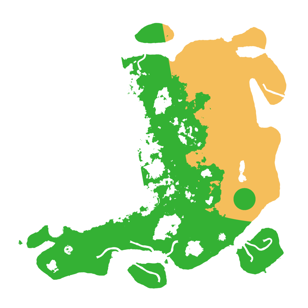 Biome Rust Map: Procedural Map, Size: 3700, Seed: 499791388