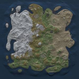 Thumbnail Rust Map: Procedural Map, Size: 4000, Seed: 997169332, 17 Monuments