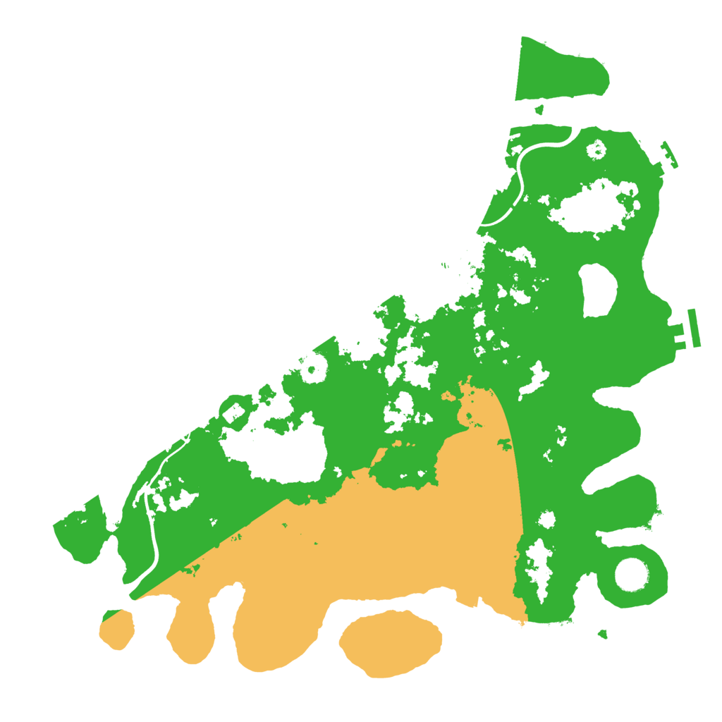 Biome Rust Map: Procedural Map, Size: 3800, Seed: 91309