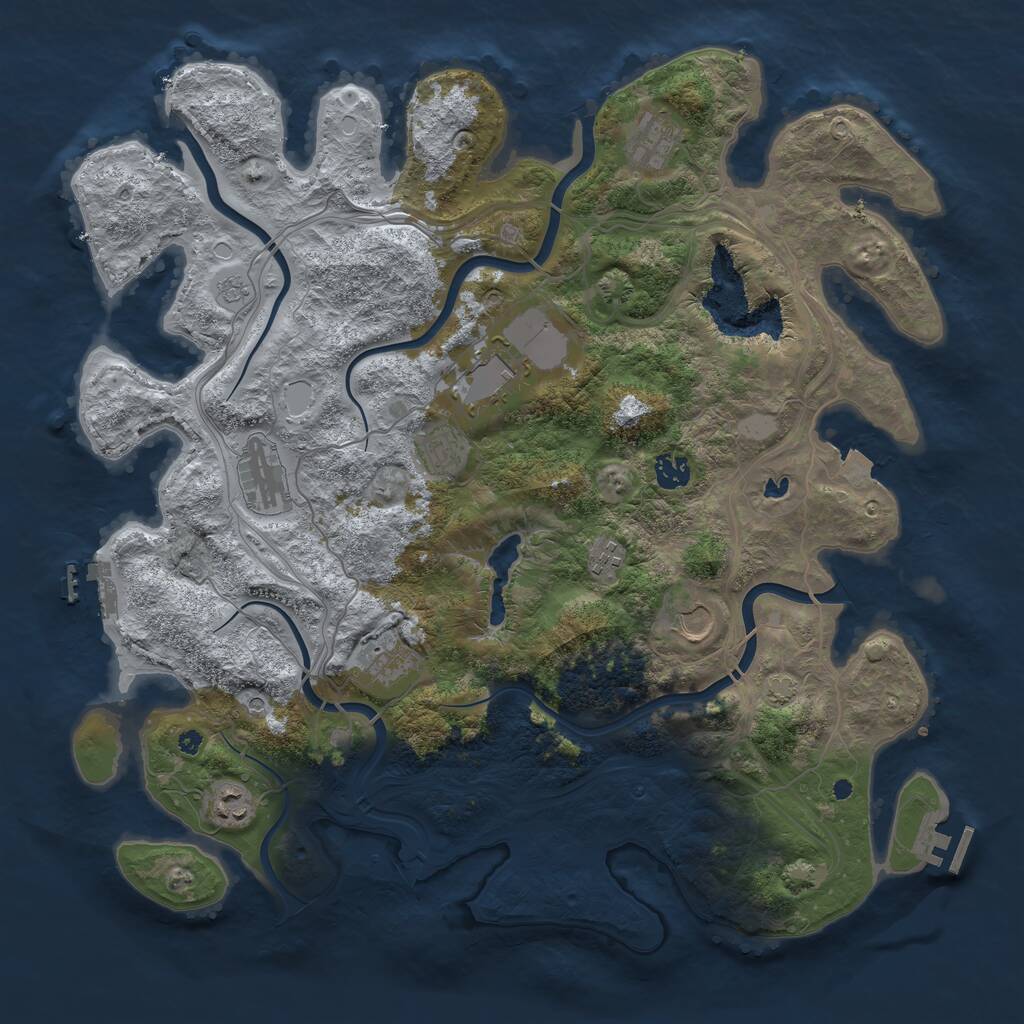 Rust Map: Procedural Map, Size: 4250, Seed: 11208, 15 Monuments