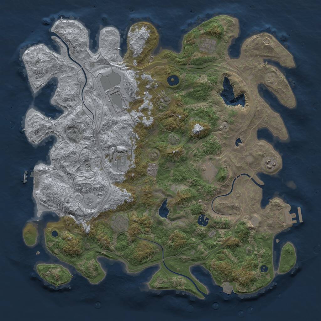 Rust Map: Procedural Map, Size: 4250, Seed: 11208, 15 Monuments
