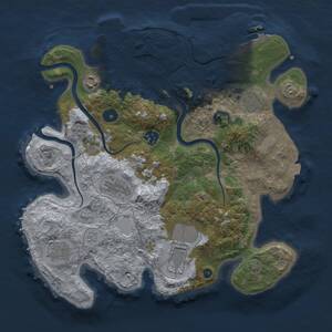 Thumbnail Rust Map: Procedural Map, Size: 3500, Seed: 113180112, 13 Monuments