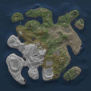 Thumbnail Rust Map: Procedural Map, Size: 3500, Seed: 113180112, 15 Monuments