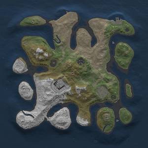 Thumbnail Rust Map: Procedural Map, Size: 3000, Seed: 165, 11 Monuments