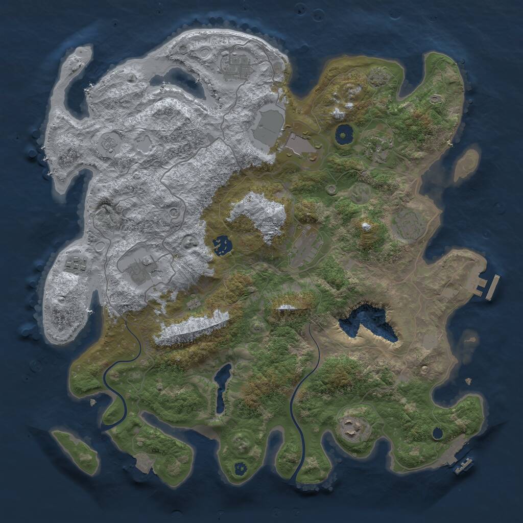 Rust Map: Procedural Map, Size: 4000, Seed: 862009412, 15 Monuments