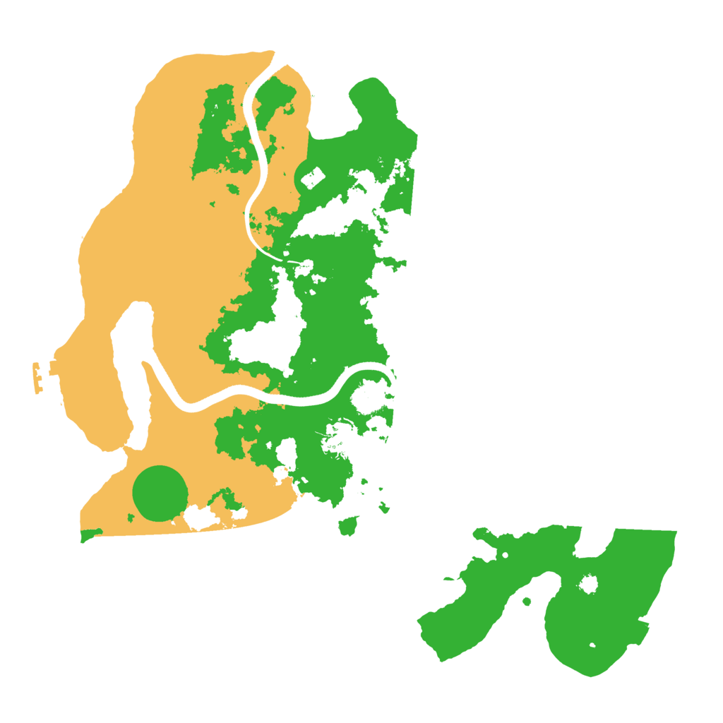 Biome Rust Map: Procedural Map, Size: 3500, Seed: 125382587