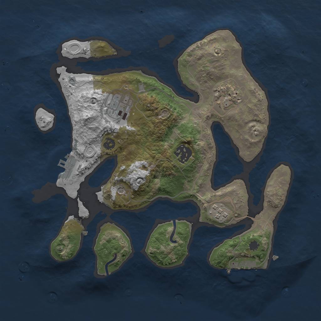 Rust Map: Procedural Map, Size: 2800, Seed: 5376321, 12 Monuments