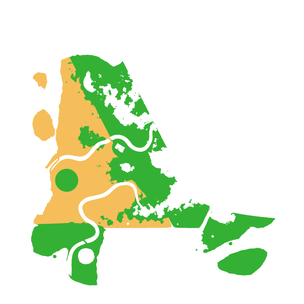 Biome Rust Map: Procedural Map, Size: 3500, Seed: 518083