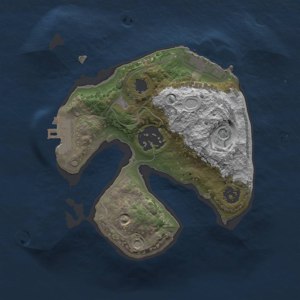 Rust Map: Procedural Map, Size: 1800, Seed: 1111, 9 Monuments