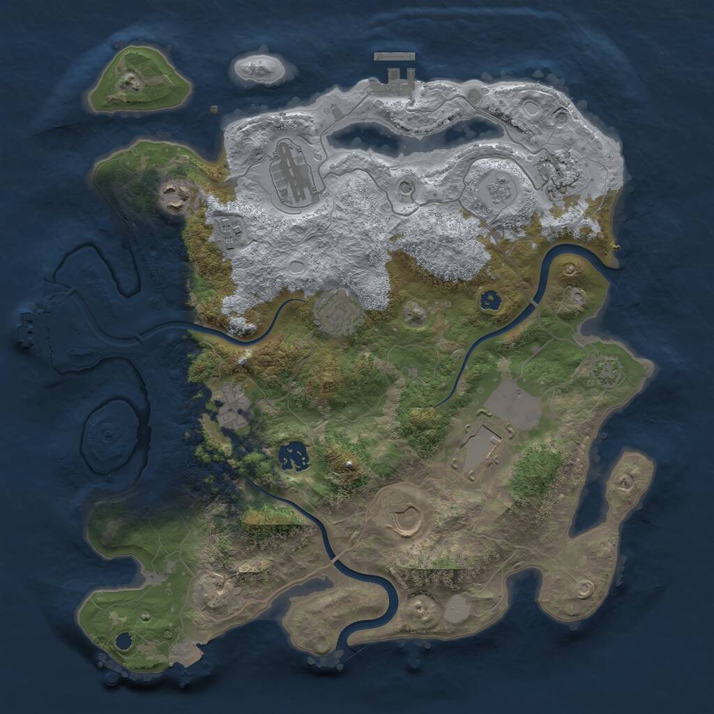 Rust Map: Procedural Map, Size: 3500, Seed: 946, 15 Monuments
