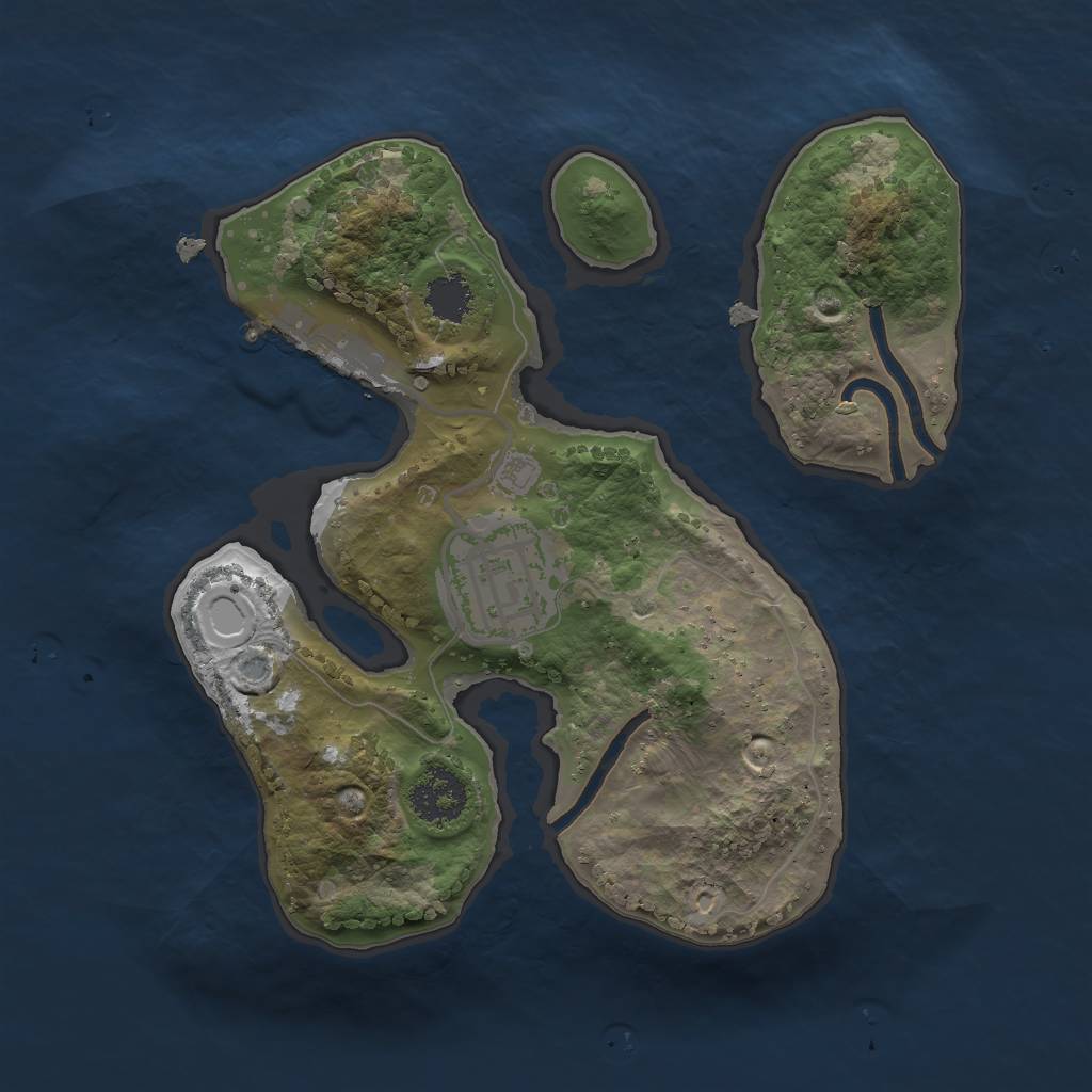 Rust Map: Procedural Map, Size: 2000, Seed: 191953674, 7 Monuments