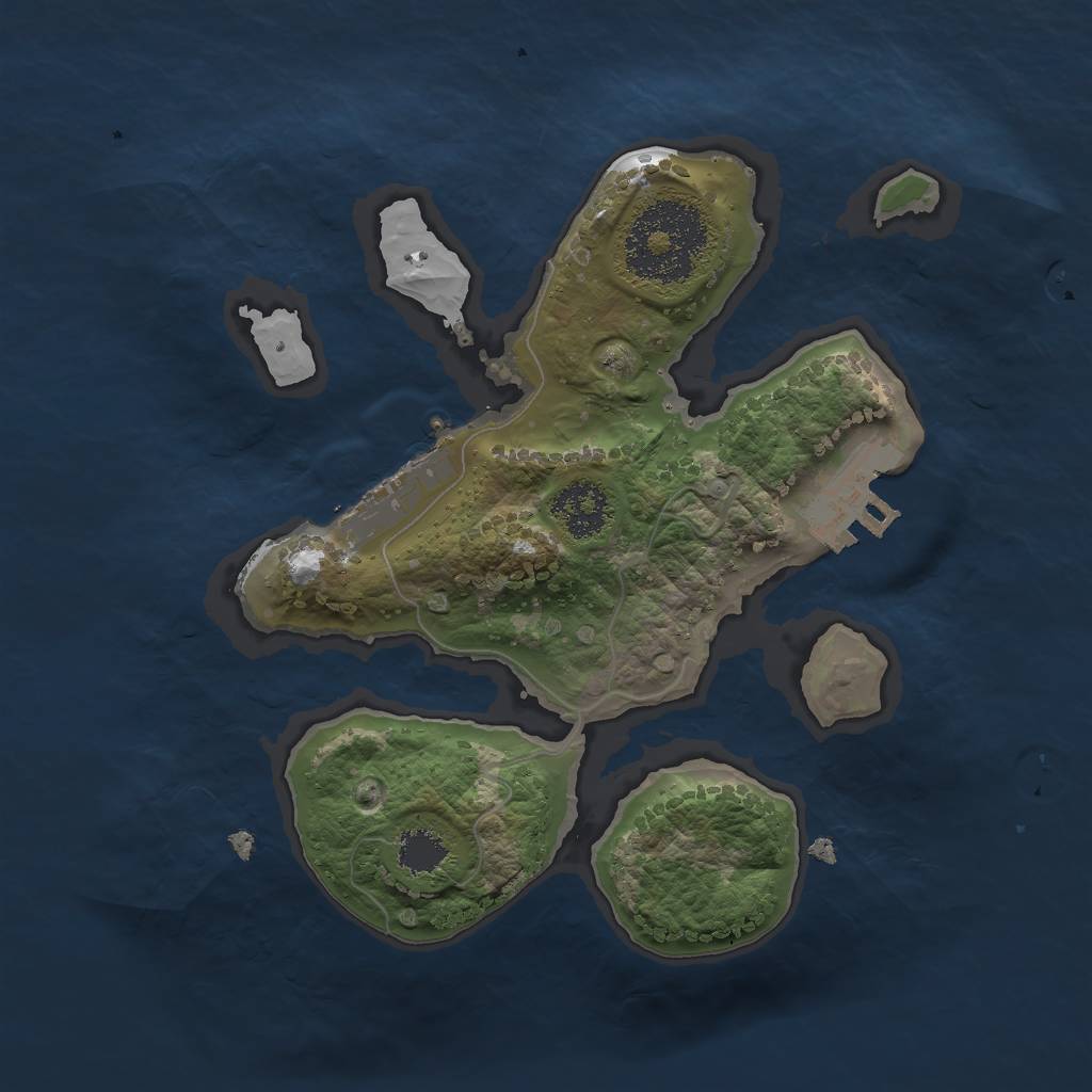 Rust Map: Procedural Map, Size: 2000, Seed: 1382, 7 Monuments