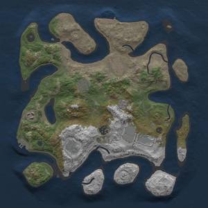 Thumbnail Rust Map: Procedural Map, Size: 3500, Seed: 637964610, 15 Monuments