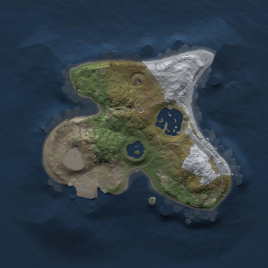 Rust Map: Procedural Map, Size: 1500, Seed: 12168789, 2 Monuments