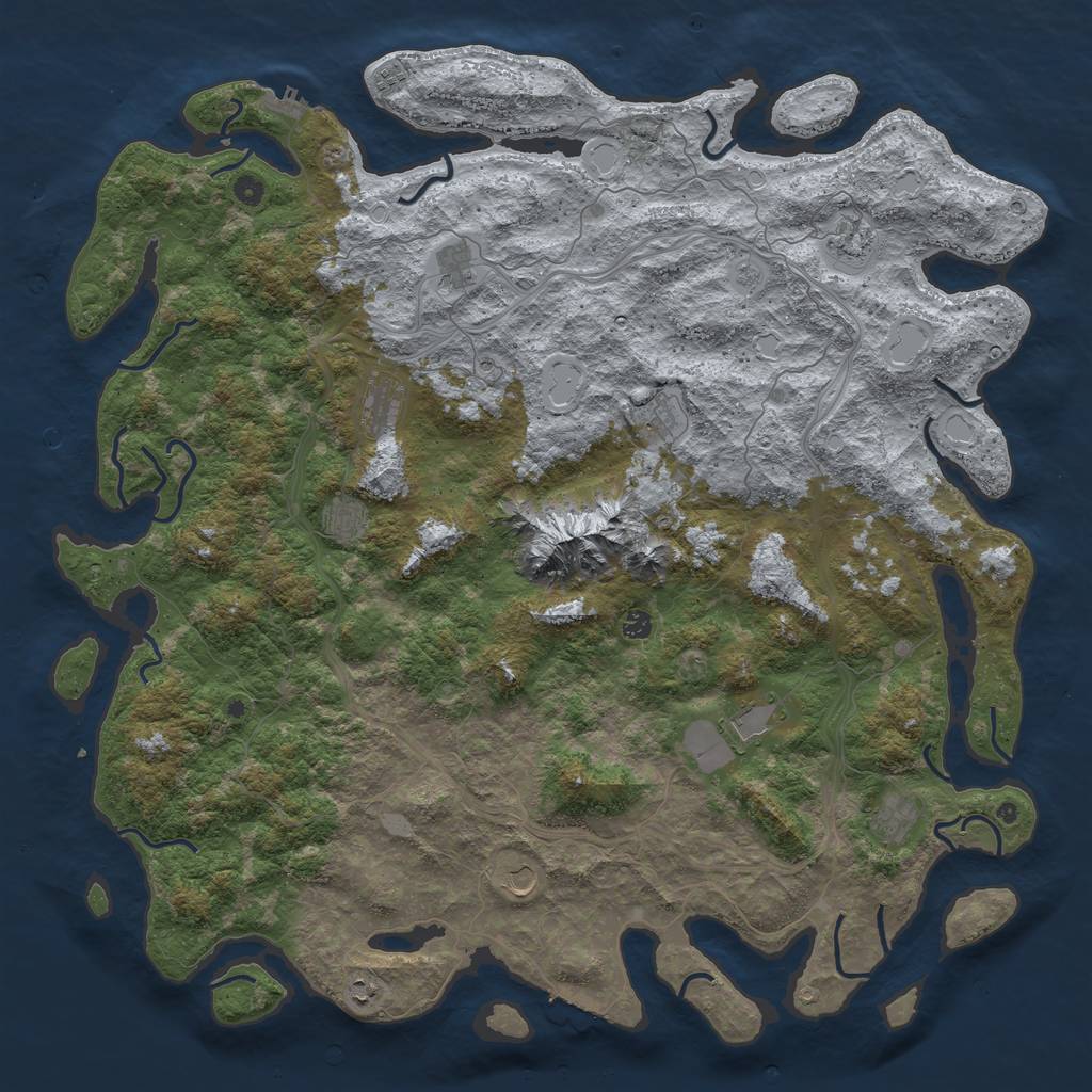 Rust Map: Procedural Map, Size: 5500, Seed: 8060019, 20 Monuments