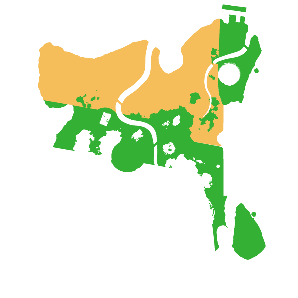 Biome Rust Map: Procedural Map, Size: 2500, Seed: 50492