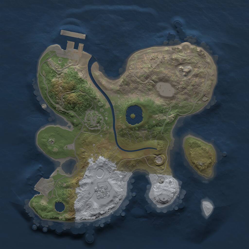 Rust Map: Procedural Map, Size: 2000, Seed: 54662988, 4 Monuments