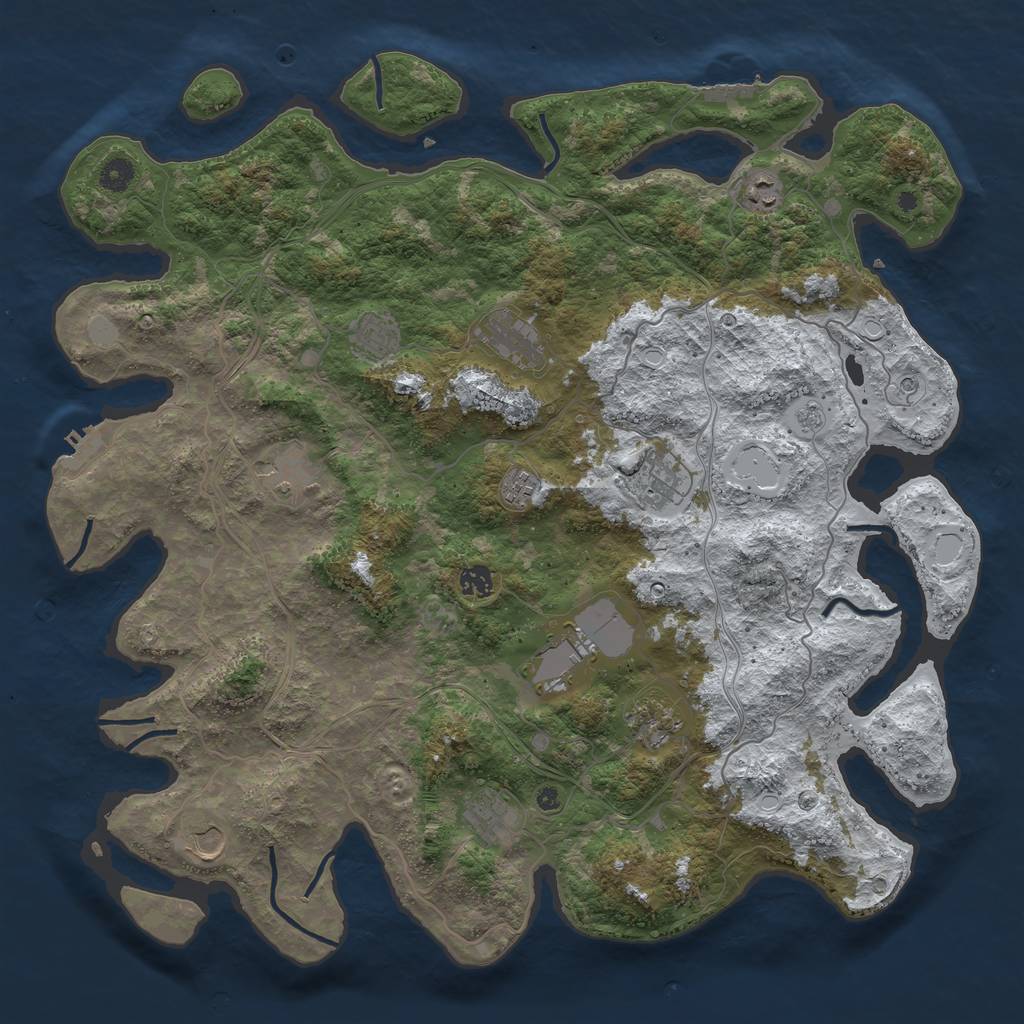 Rust Map: Procedural Map, Size: 4547, Seed: 856459059, 20 Monuments