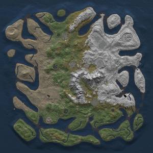 Thumbnail Rust Map: Procedural Map, Size: 5000, Seed: 151316149, 19 Monuments