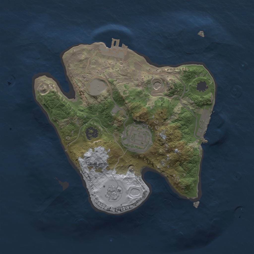 Rust Map: Procedural Map, Size: 2000, Seed: 914, 8 Monuments