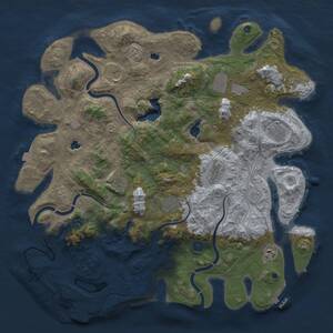 Thumbnail Rust Map: Procedural Map, Size: 4500, Seed: 1897607632, 15 Monuments