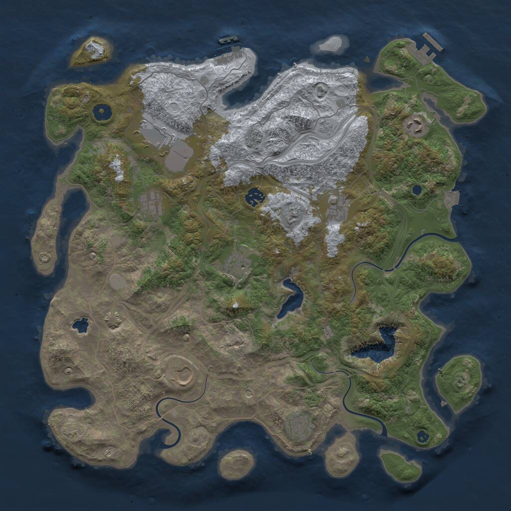 Rust Map: Procedural Map, Size: 4250, Seed: 757326, 15 Monuments