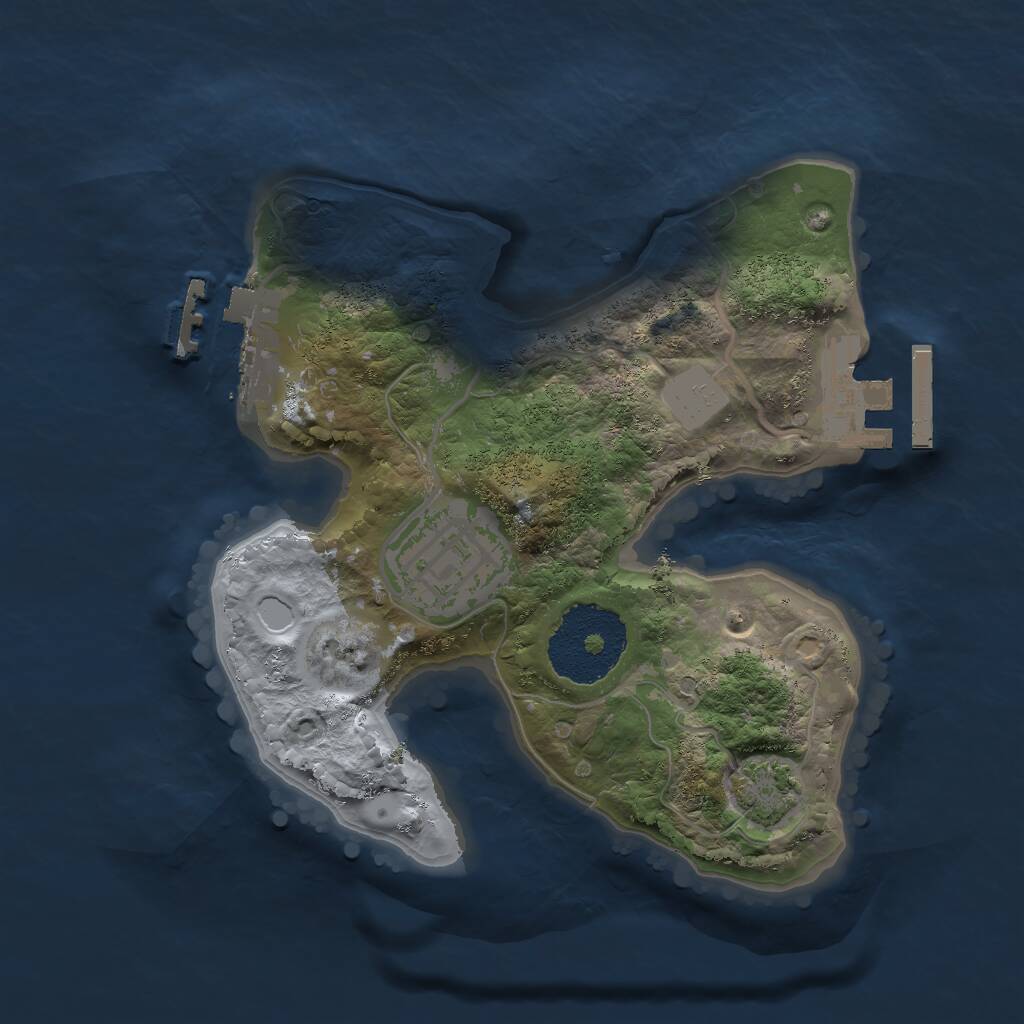 Rust Map: Procedural Map, Size: 2000, Seed: 4123, 5 Monuments