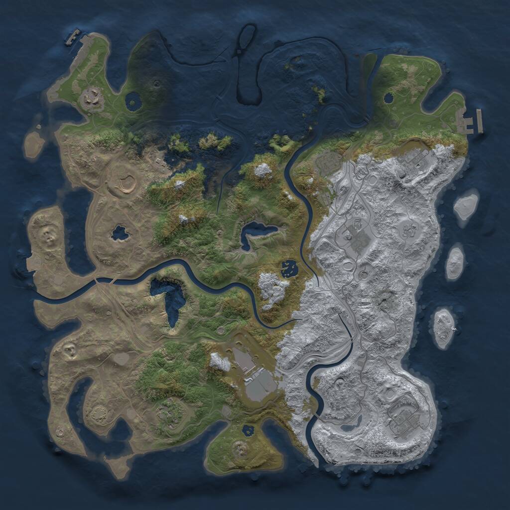 Rust Map: Procedural Map, Size: 4250, Seed: 22491, 16 Monuments