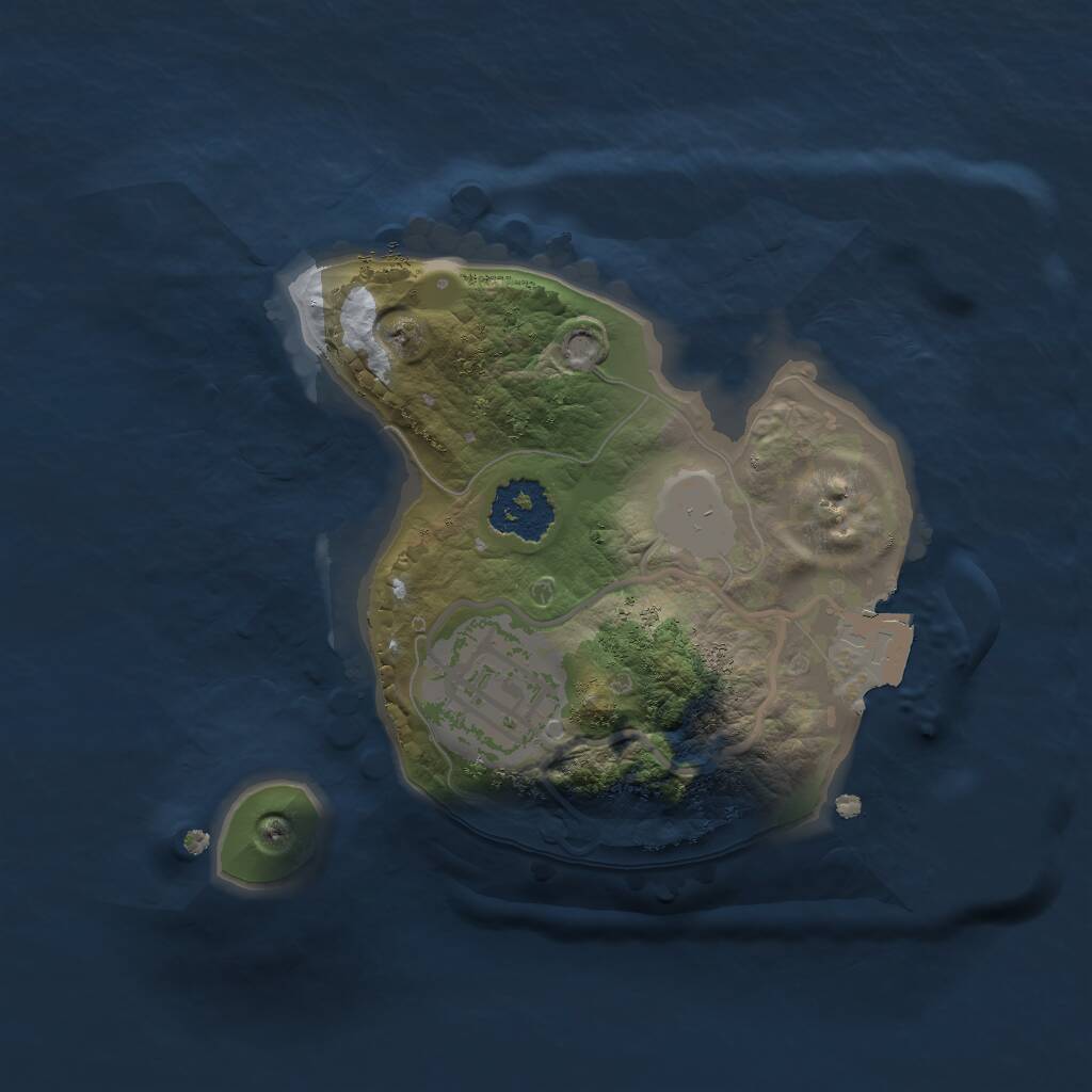 Rust Map: Procedural Map, Size: 1750, Seed: 930, 2 Monuments