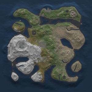 Thumbnail Rust Map: Procedural Map, Size: 3000, Seed: 532518498, 13 Monuments