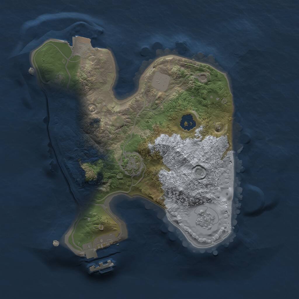 Rust Map: Procedural Map, Size: 1900, Seed: 20, 4 Monuments